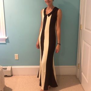 Vintage couture dress with ruffles and collar
